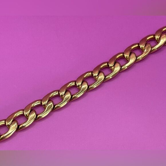 EUC Ellie Vail Gold over Sterling Silver thick chain link bracelet. - Picture 2 of 3